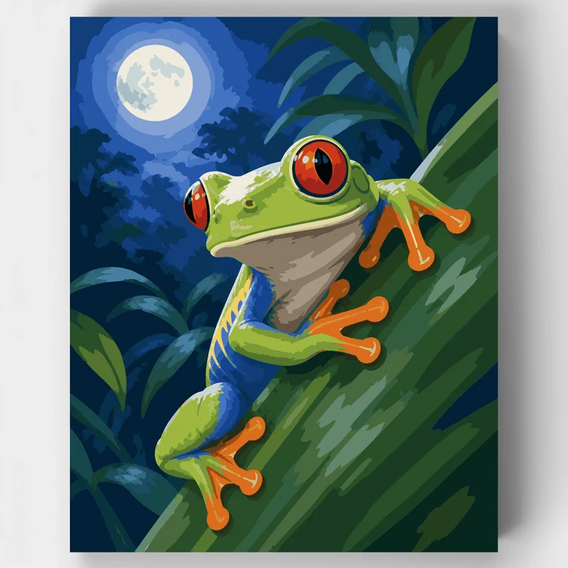 Moonlit Jungle Leaf - Paint by Numbers Kit