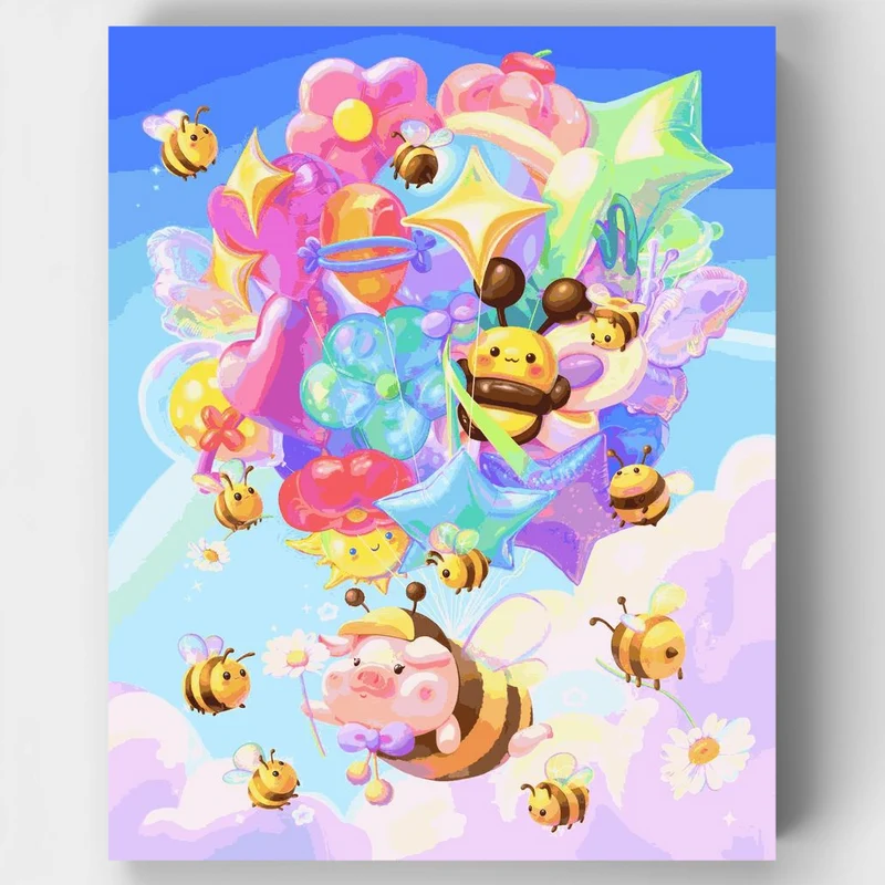 "The Unidentified Flying Oinker" Paint by Numbers Kit