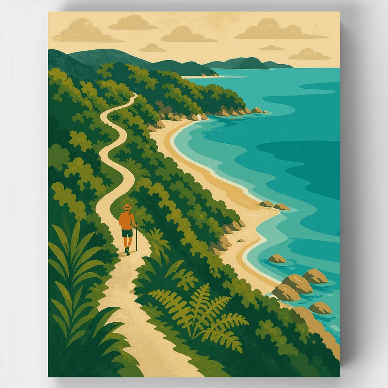 Winding Coast Track - Paint by Numbers Kit