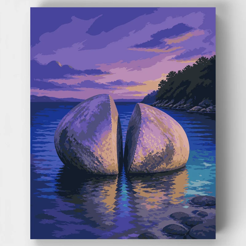 Split Apple Rock - Paint by Numbers Kit