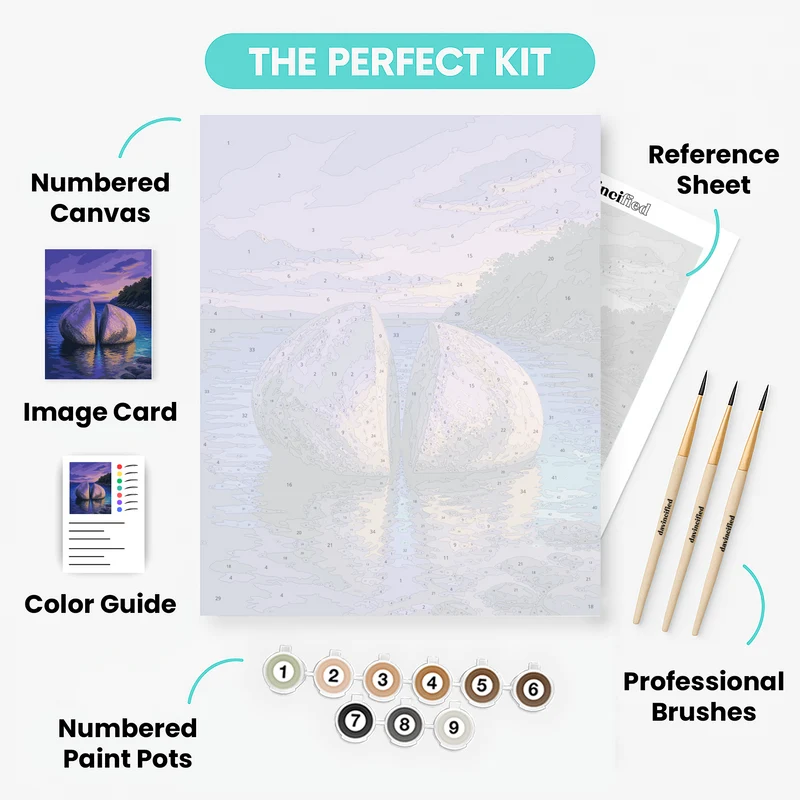 Split Apple Rock - Paint by Numbers Kit