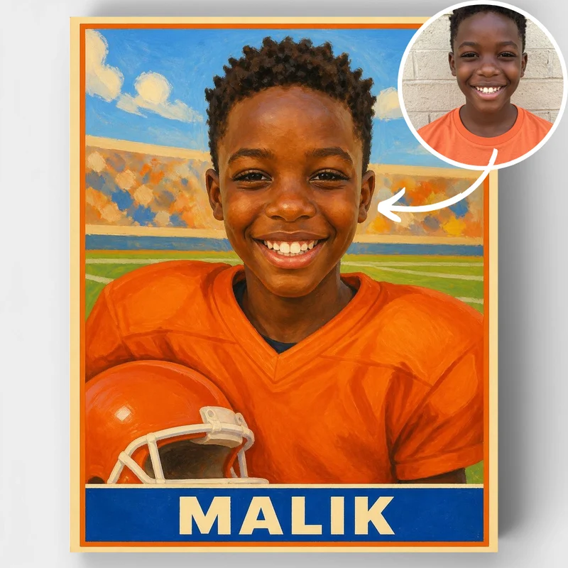 American Football Rookie Card - Custom Paint by Numbers Kit
