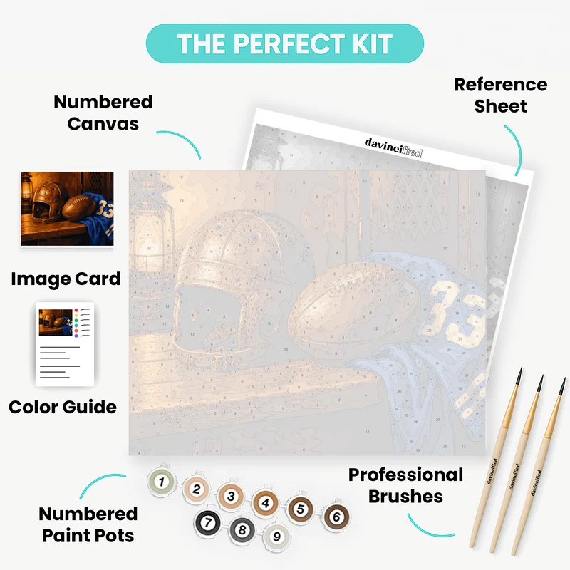Vintage Gridiron Locker - Paint by Numbers Kit