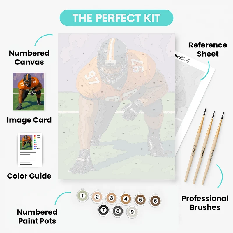 Three-Point Stance - Paint by Numbers Kit
