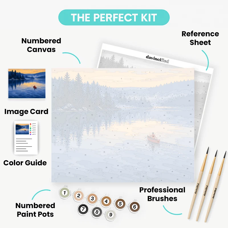 Eagle Lake Canoe - Paint by Numbers Kit