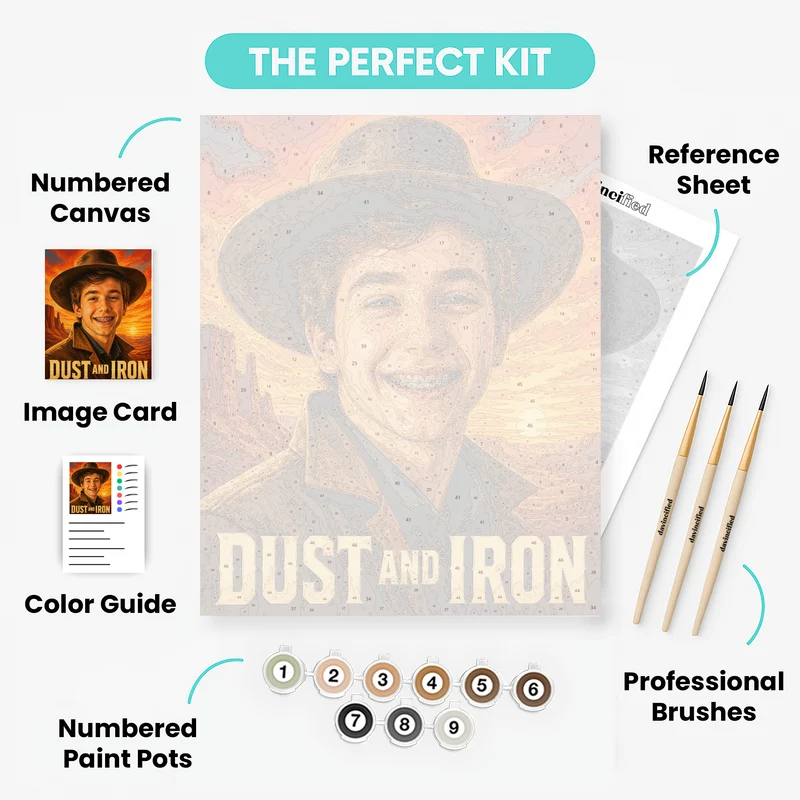 Western Movie Poster - Custom Paint by Numbers Kit
