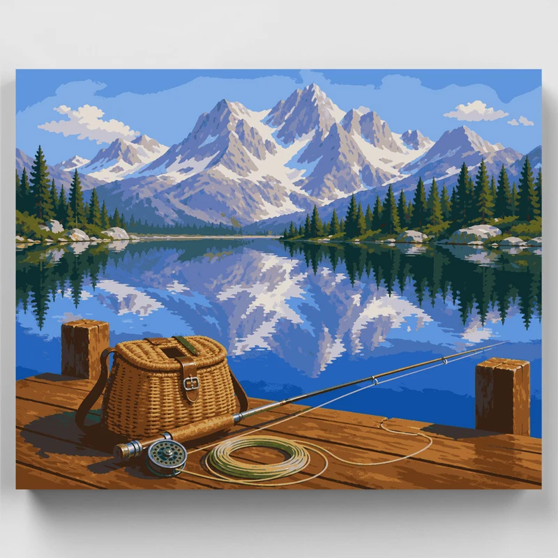 Alpine Dock & Creel - Paint by Numbers Kit