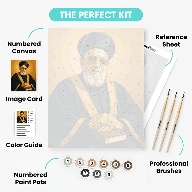 Rav Ovadia Yosef in Golden Light - Paint by Numbers Kit