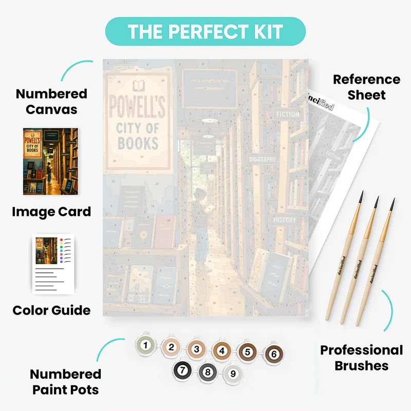 Powell's City of Books - Paint by Numbers Kit