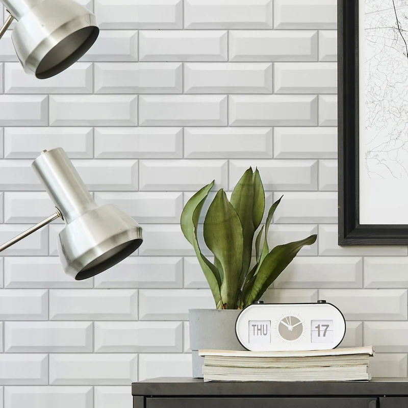 Revêtement Element 3D Métro white tile