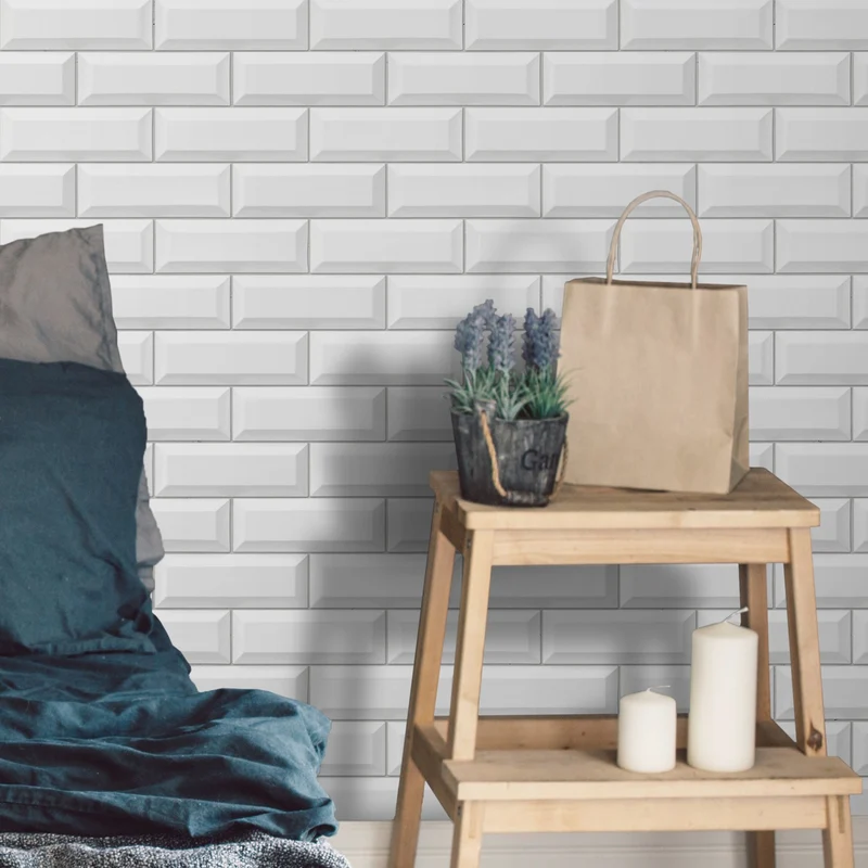 Revêtement Element 3D Métro white tile