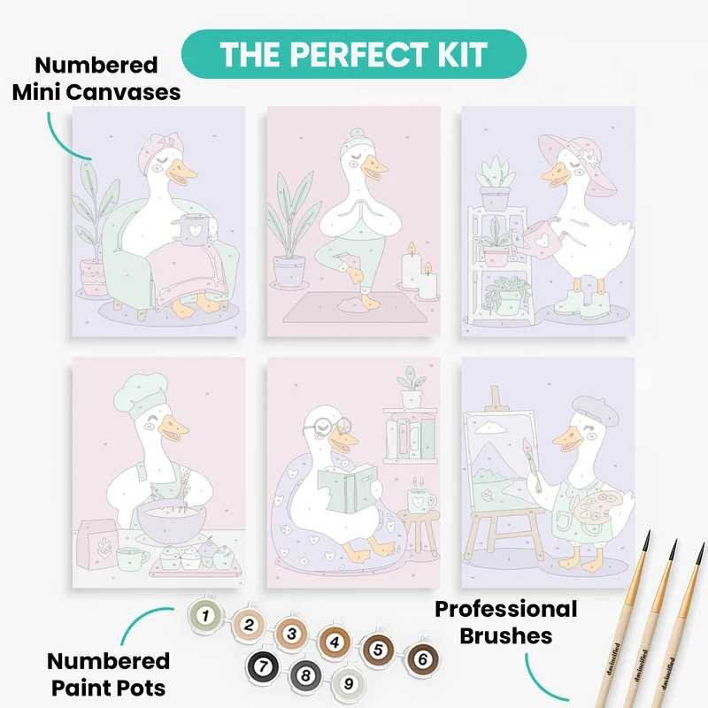 Cozy Goose Lifestyle - Mini Paint by Numbers Set