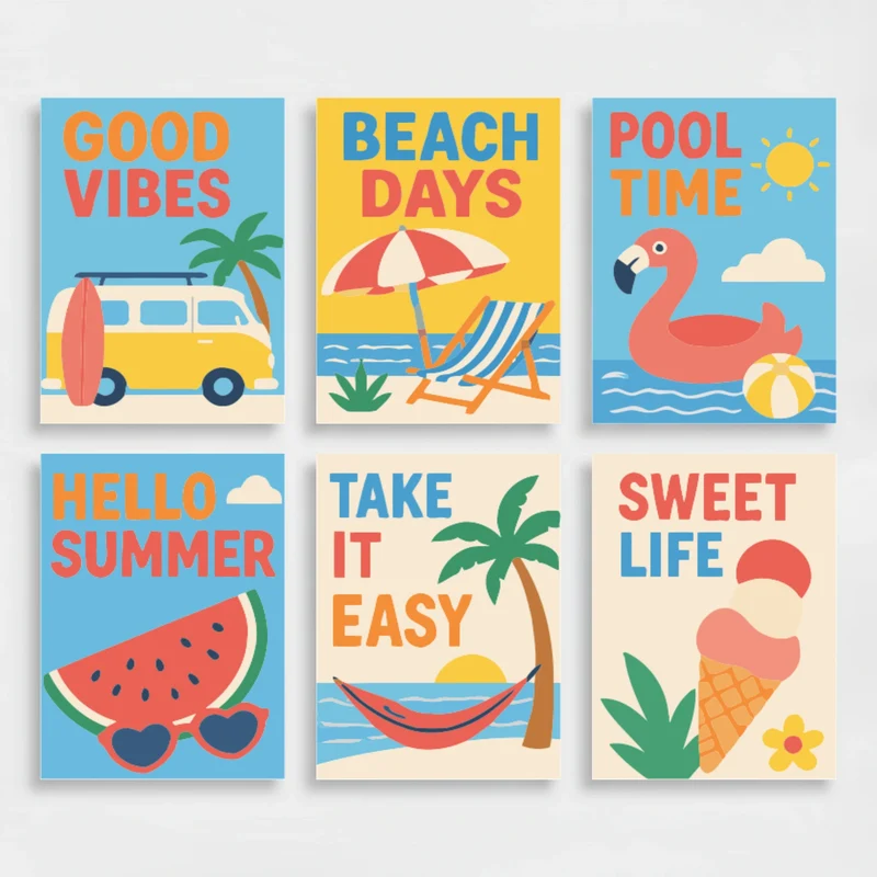 Summer Vibes - Mini Paint by Numbers Set