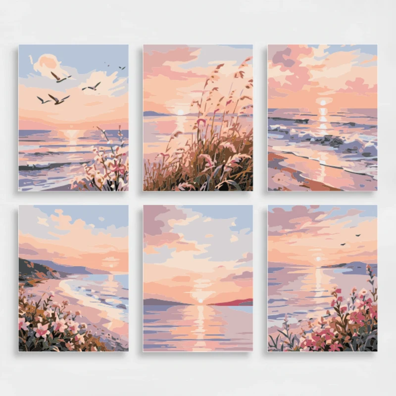 Sunset Shores - Mini Paint by Numbers Set