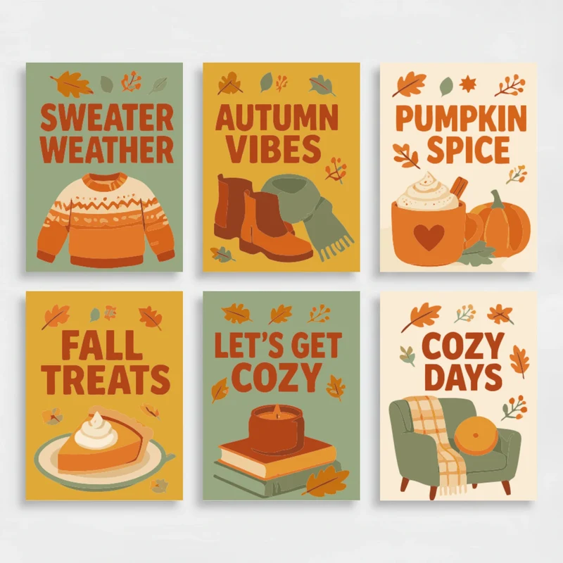Cozy Autumn Vibes - Mini Paint by Numbers Set