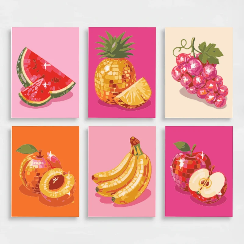 Disco Fruit - Mini Paint by Numbers Set