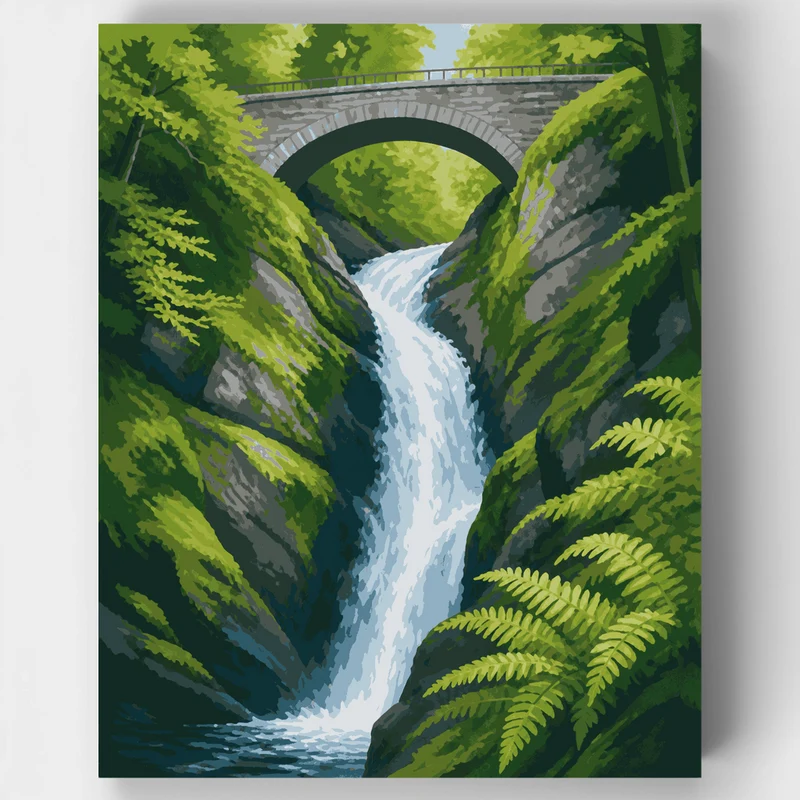 Aira Force Waterfall - Paint by Numbers Kit