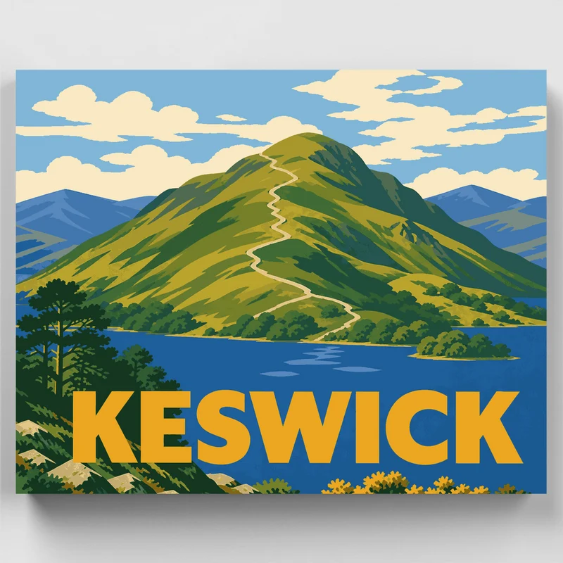Catbells Winding Path - Paint by Numbers Kit