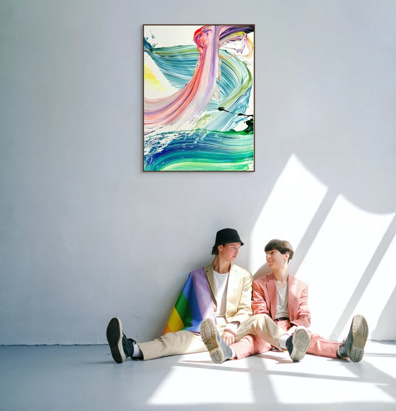 Under a colourful sea