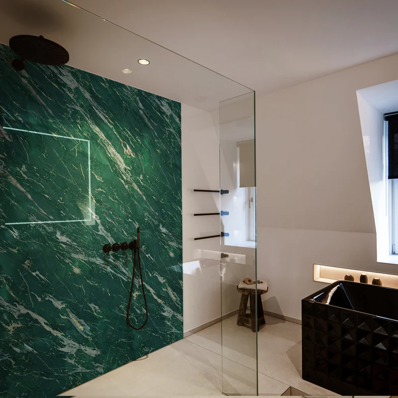 Revêtement Element 3D Marbre vert brillant