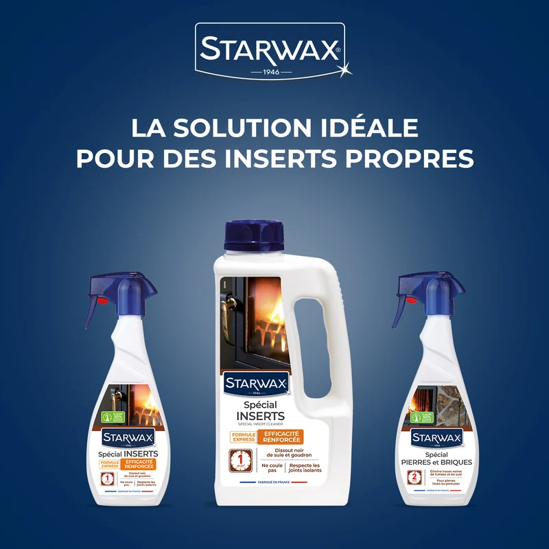 Nettoyant express inserts pour poêle & cheminée