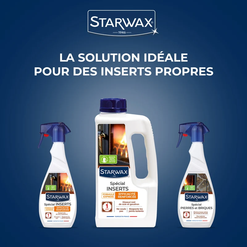 Nettoyant express inserts pour poêle & cheminée