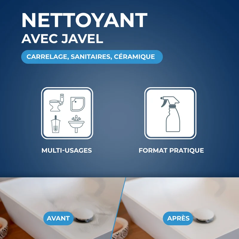 Nettoyant javel pour salle de bains