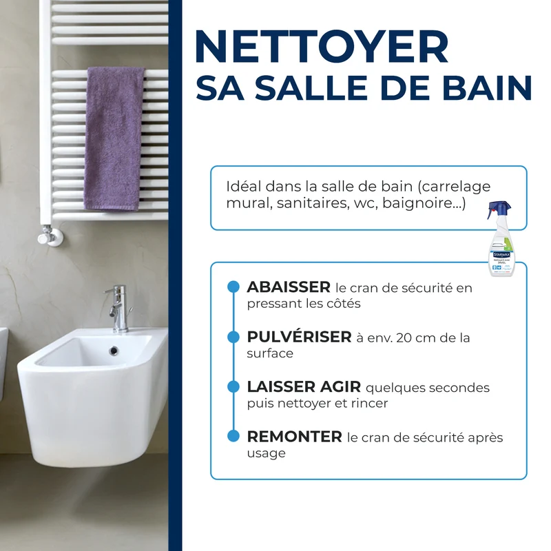 Nettoyant javel pour salle de bains