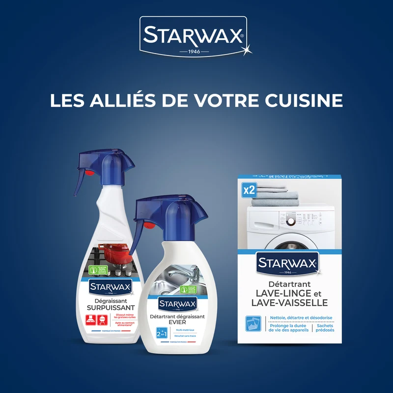 Détartrant pour lave-linge et lave-vaisselle