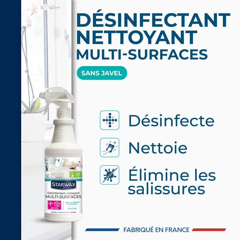 Désinfectant nettoyant multi-surfaces