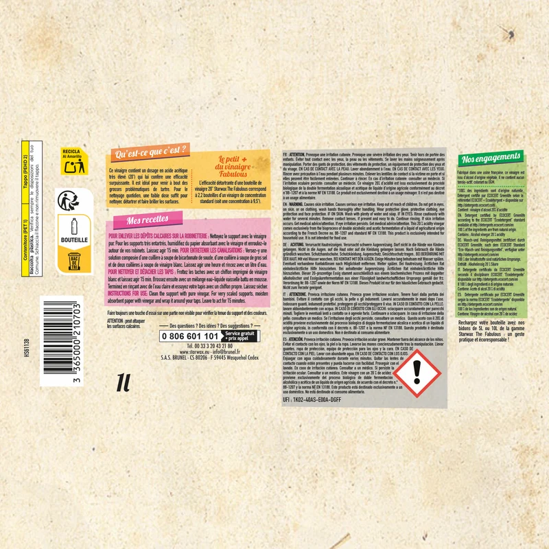 Vinaigre blanc ménager 20°