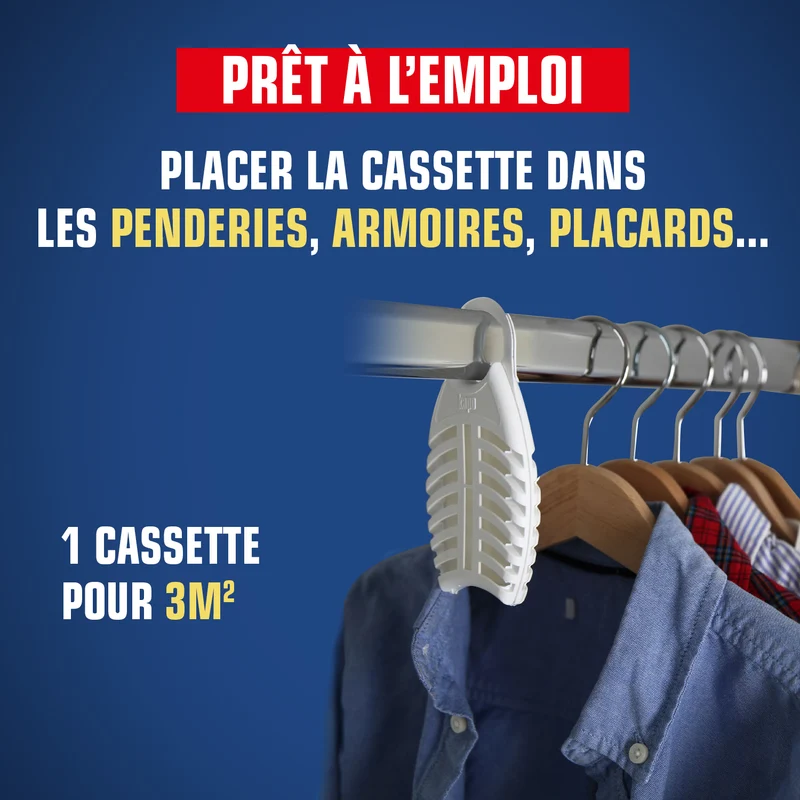 Cassettes contre les mites et larves