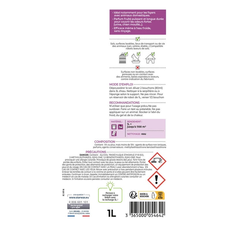 Nettoyant désodorisant surodorant