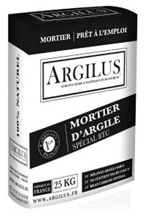 Mortier d'argile pour briques en terre crue