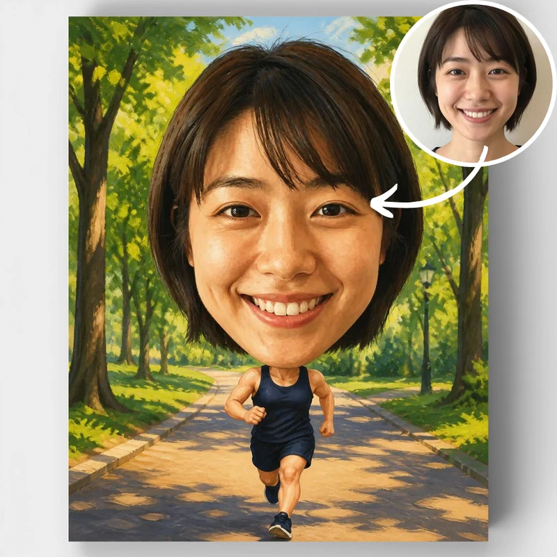 Park Runner Bobblehead - Custom Paint by Numbers Kit