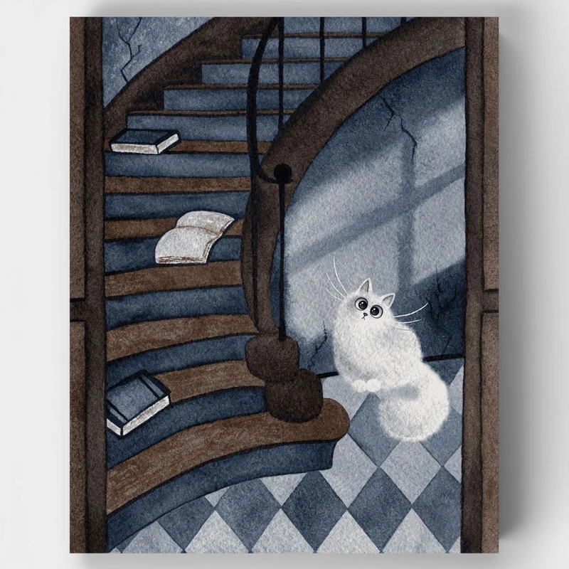 "Dark Hallway" Paint by Numbers Kit