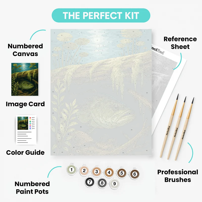 Moonlit Bass Hideout - Paint by Numbers Kit