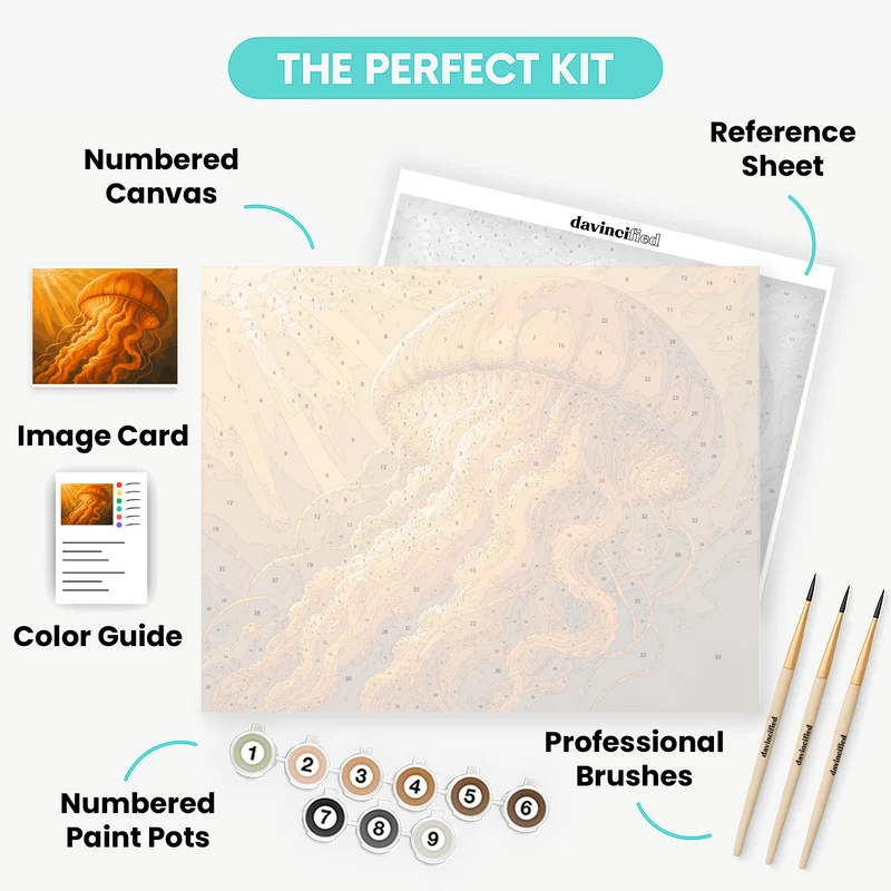 Amber Lion's Mane - Paint by Numbers Kit