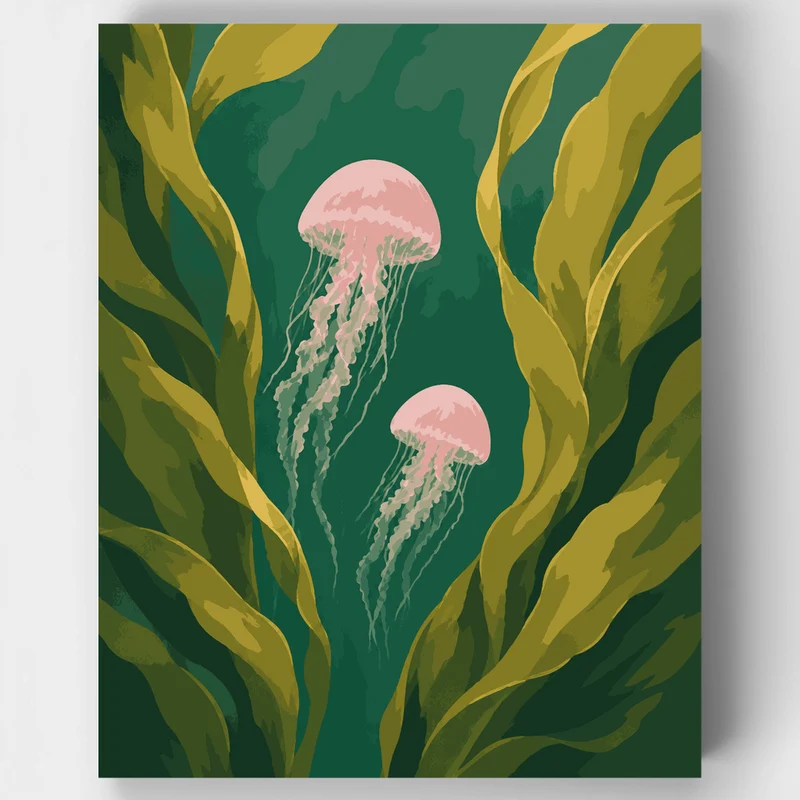Jellyfish Nursery Drift - Paint by Numbers Kit