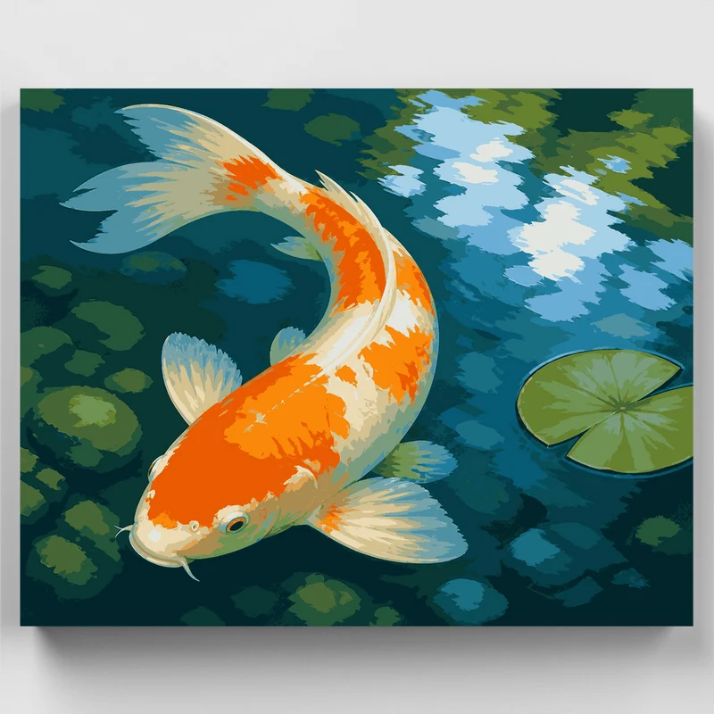 Crescent Koi Pond - Paint by Numbers Kit