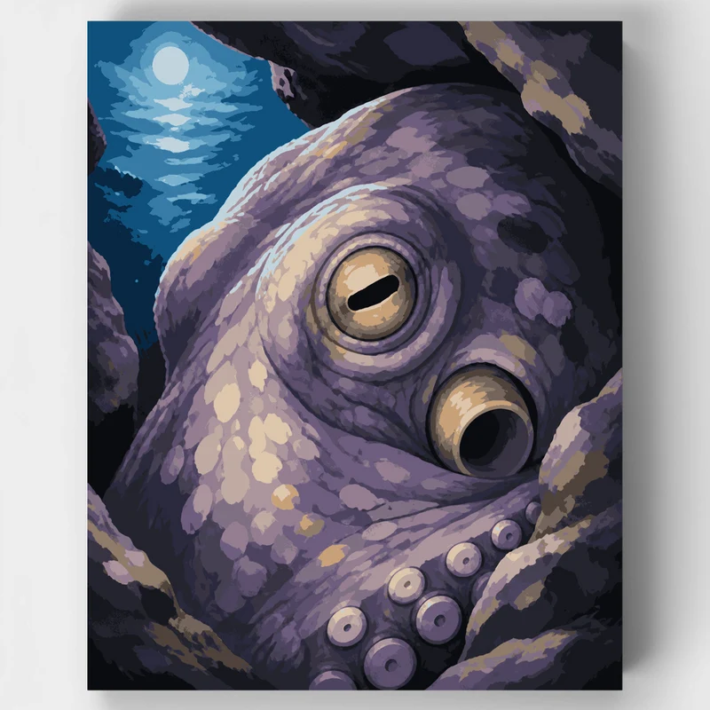 Amber Eye in Shadow - Paint by Numbers Kit