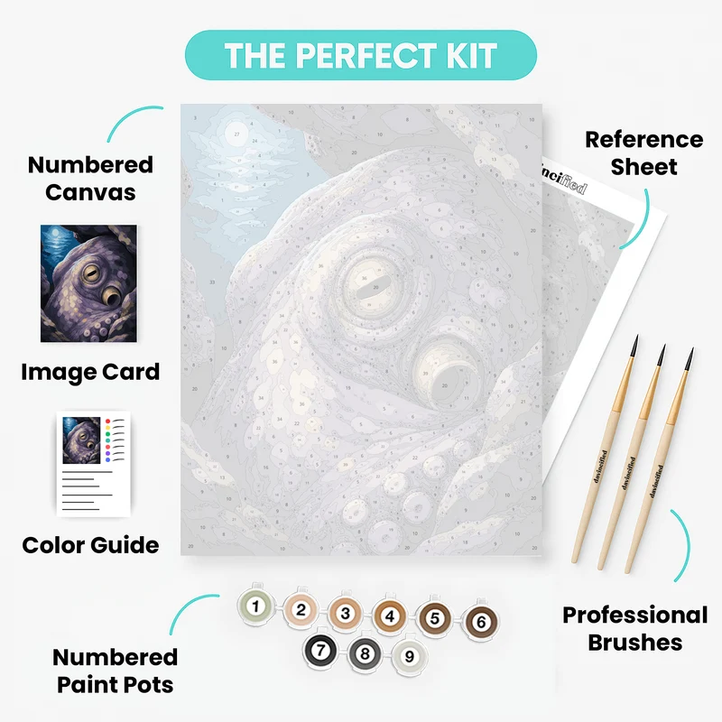 Amber Eye in Shadow - Paint by Numbers Kit