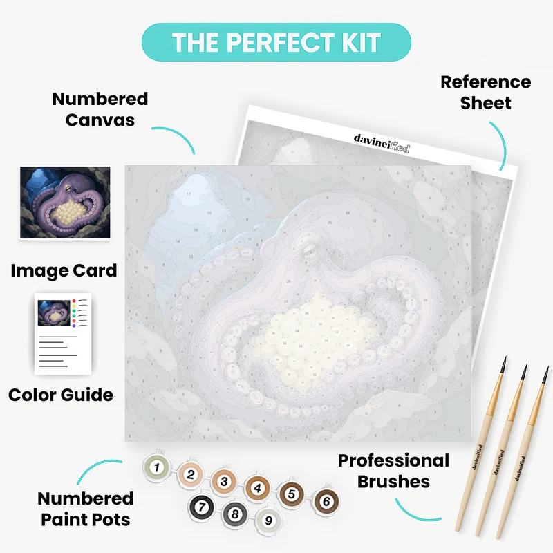 Guardian Octopus Den - Paint by Numbers Kit