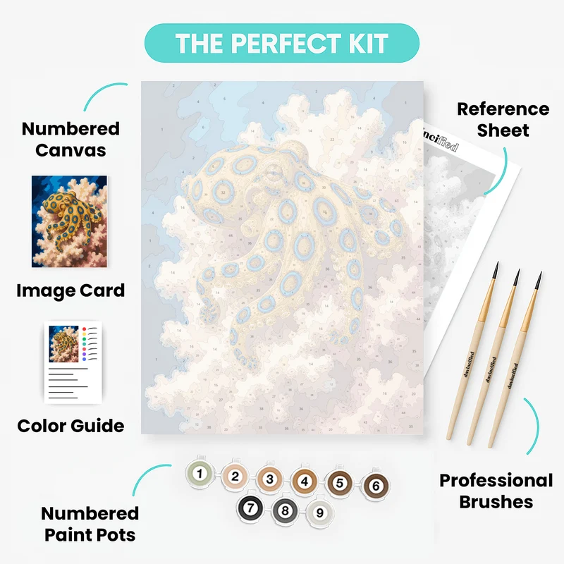 Blue-Ringed Octopus - Paint by Numbers Kit