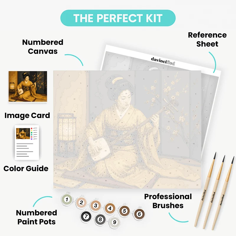 Shamisen Serenade - Paint by Numbers Kit