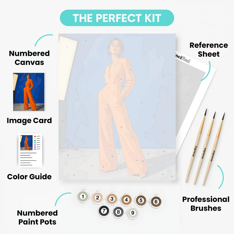 Tangerine Studio Pose - Paint by Numbers Kit