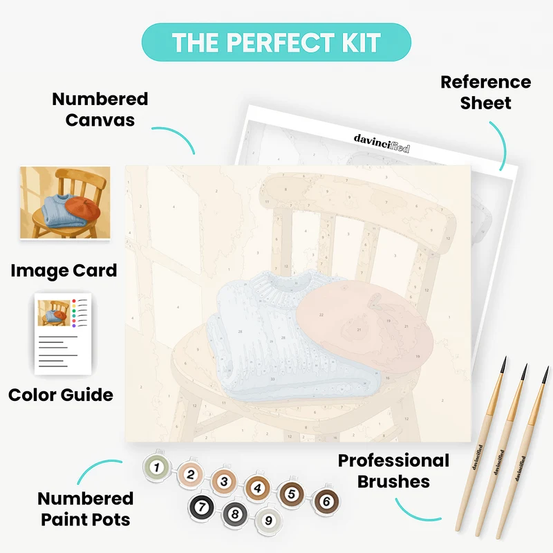 Sweater and Beret - Paint by Numbers Kit