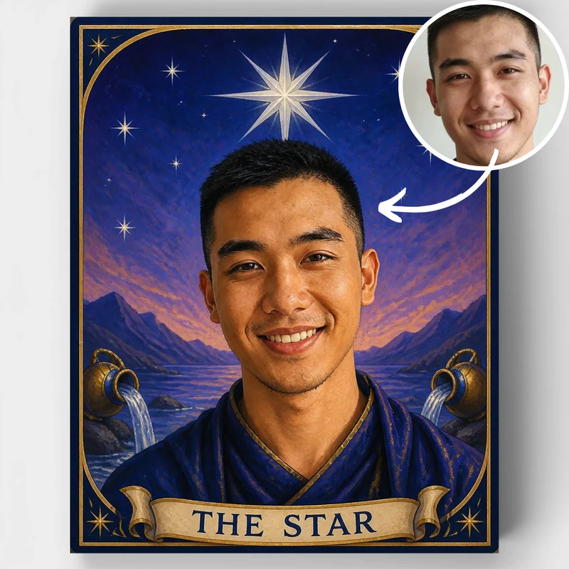 The Star Tarot Portrait - Custom Paint by Numbers Kit