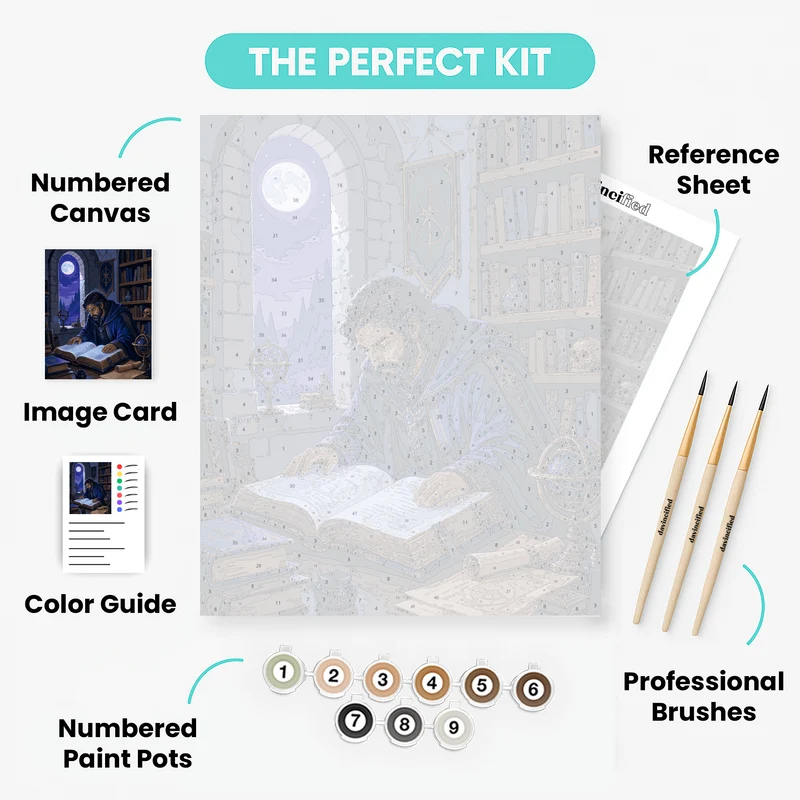 Mage by Moonlight - Paint by Numbers Kit