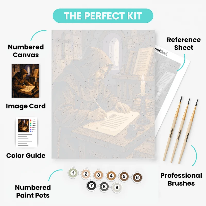 Monk's Manuscript - Paint by Numbers Kit